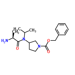 Benzyl 3-[L-alanyl(isopropyl)amino]-1-pyrrolidinecarboxylate Structure