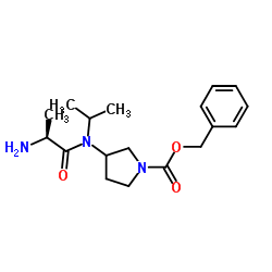 Benzyl 3-[L-alanyl(isopropyl)amino]-1-pyrrolidinecarboxylate结构式