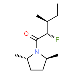 Pyrrolidine, 1-(2-fluoro-3-methyl-1-oxopentyl)-2,5-dimethyl-, [2S-[1(2R*,3R*),2alpha,5beta]]- (9CI)结构式