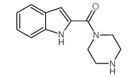 1H-吲哚-2-基-1-哌嗪-甲酮结构式