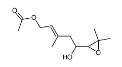 1-acetoxy-5-hydroxy-6,7-epoxy-3,7-dimethyl-octa-2e-ene结构式