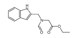 ethyl N-<(indol-2-yl)methyl>-N-formylaminoacetate结构式
