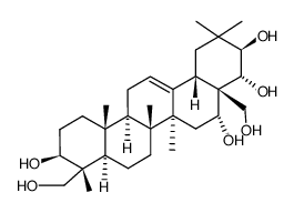 Olean-12-ene-3β,16α,21β,22α,23,28-hexol structure