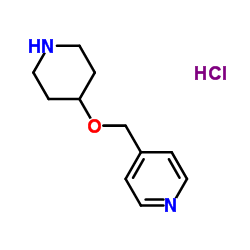 4-[(4-Piperidinyloxy)methyl]pyridine hydrochloride (1:1) Structure