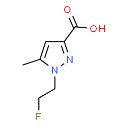 1-(2-Fluoroethyl)-5-methyl-1H-pyrazole-3-carboxylic acid结构式