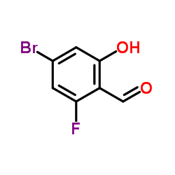4-溴-2-氟-6-羟基苯甲醛结构式