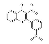 4H-1-Benzopyran-4-one,3-nitro-2-(3-nitrophenyl)-(9CI) structure