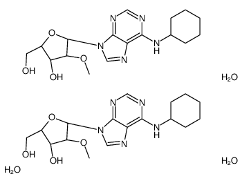 (2R,3R,4R,5R)-5-[6-(cyclohexylamino)purin-9-yl]-2-(hydroxymethyl)-4-methoxyoxolan-3-ol,trihydrate结构式