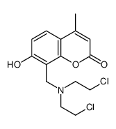 8-[bis(2-chloroethyl)aminomethyl]-7-hydroxy-4-methylchromen-2-one结构式