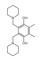 2,3-dimethyl-5,6-bis-piperidin-1-ylmethyl-benzene-1,4-diol Structure