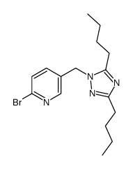 2-bromo-5-[(3,5-dibutyl-1,2,4-triazol-1-yl)methyl]pyridine结构式