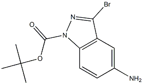 5-Amino-3-bromo-indazole-1-carboxylic acid tert-butyl ester structure