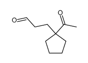 Cyclopentanepropanal, 1-acetyl- (9CI) Structure