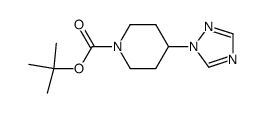 ter-butyl 4-(1H-1,2,4-triazol-1-yl) piperidine-1-carboxylate结构式