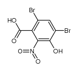 4,6-dibromo-3-hydroxy-2-nitrobenzoic acid Structure