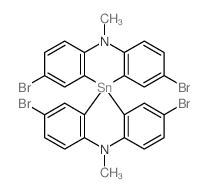 5,5'-Dimethyl-2,2',8,8'-tetrabrom-10,10'-spiro-bi<5,10-dihydro-phenazastannin>结构式