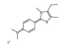 4-(4-ethyl-3,5-dimethyl-1,3-thiazol-3-ium-2-yl)-N,N-dimethylaniline,iodide Structure