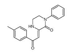 (3Z)-3-[2-(4-methylphenyl)-2-oxo-ethylidene]-1-phenyl-piperazin-2-one Structure