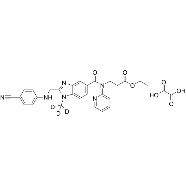 Deacetamidine Cyano Dabigatran-d3 Ethyl Ester Oxalate结构式