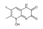 5-hydroxy-7-iodo-6-methyl-1H-pyrido[2,3-b]pyrazine-2,3-dione结构式