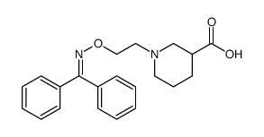 1-[2-(benzhydrylideneamino)oxyethyl]piperidine-3-carboxylic acid Structure