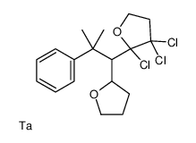 tantalum,2,3,3-trichloro-2-[2-methyl-1-(oxolan-2-yl)-2-phenylpropyl]oxolane结构式