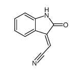 (E)-(1,2-dihydro-2-oxo-3H-indol-3-yl)acetonitrile Structure