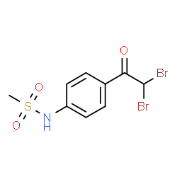 N-(4-(2,2-DIBROMOACETYL)PHENYL)METHANESULFONAMIDE结构式