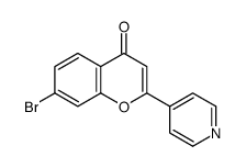 7-bromo-2-pyridin-4-ylchromen-4-one结构式