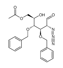 (2R,3R,4R,5R)-5-azido-3,4-bis(benzyloxy)-2-hydroxy-6-oxohexyl acetate结构式