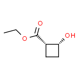 Cyclobutanecarboxylic acid, 2-hydroxy-, ethyl ester, (1S,2R)- (9CI) Structure