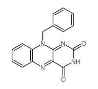 Benzo[g]pteridine-2,4(3H,10H)-dione, 10-(phenylmethyl)- Structure