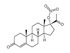 17-Nitrooxy-4-pregnen-3,20-dion结构式