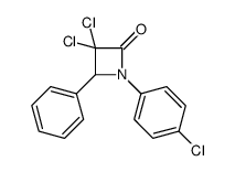3,3-dichloro-1-(4-chlorophenyl)-4-phenylazetidin-2-one结构式