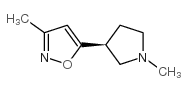 Isoxazole, 3-methyl-5-[(3S)-1-methyl-3-pyrrolidinyl]- (9CI) structure