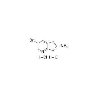 3-Bromo-6,7-dihydro-5H-cyclopenta[b]pyridin-6-amine dihydrochloride structure