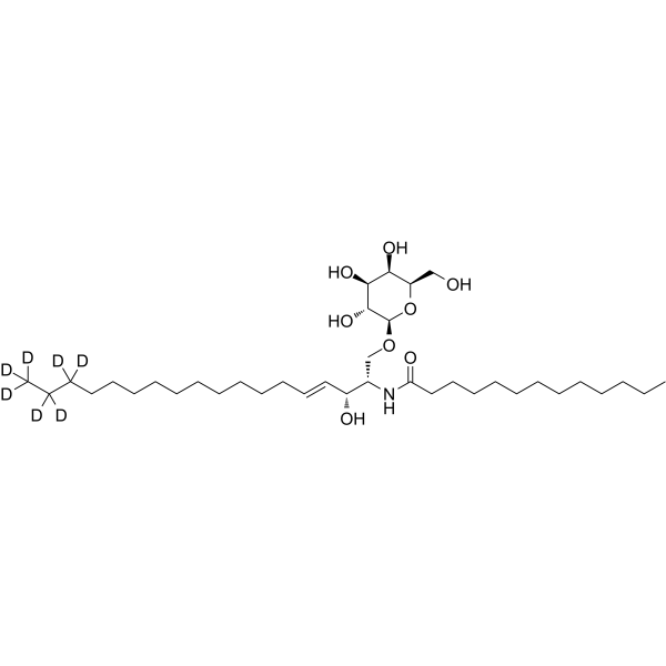 D-Galactosyl-β-1,1'-N-tridecanoyl-D-erythro-sphingosine-d7结构式