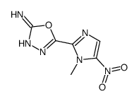 5-(1-methyl-5-nitroimidazol-2-yl)-1,3,4-oxadiazol-2-amine结构式