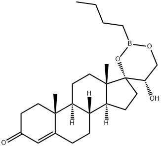 (20S)-17,21-[(Butylboranediyl)bis(oxy)]-20-hydroxypregn-4-en-3-one结构式