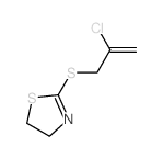 Thiazole,2-[(2-chloro-2-propen-1-yl)thio]-4,5-dihydro- structure
