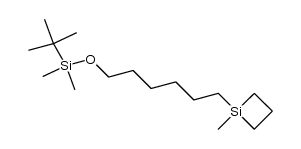 1-[6-(tert-butyldimethylsilanyloxy)hexyl]-1-methylsiletane结构式