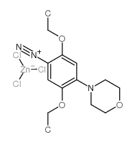 2,5-diethoxy-4-(morpholin-4-yl)benzenediazonium trichlorozincate Structure