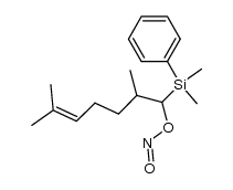 2,6-dimethyl-1-(dimethylphenylsilyl)hept-5-enyl nitrite结构式