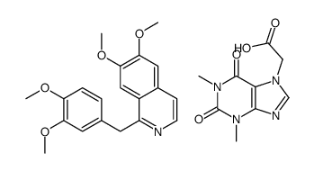 1-[(3,4-dimethoxyphenyl)methyl]-6,7-dimethoxyisoquinoline,2-(1,3-dimethyl-2,6-dioxopurin-7-yl)acetic acid结构式