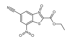 5-cyano-7-nitro-3-oxy-benzothiazole-2-carboxylic acid ethyl ester结构式