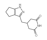 2,6-Piperidinedione,4-[(1,4,5,6-tetrahydro-3-cyclopentapyrazolyl)methyl]-结构式