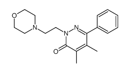 4,5-dimethyl-2-(2-morpholin-4-ylethyl)-6-phenylpyridazin-3-one结构式