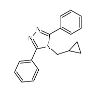 4-cyclopropylmethyl-3,5-diphenyl-4H-1,2,4-triazole结构式