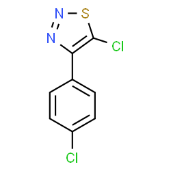 5-Chloro-4-(4-chlorophenyl)-1,2,3-thiadiazole结构式