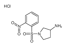 (S)-1-(2-NITRO-BENZENESULFONYL)-PYRROLIDIN-3-YLAMINE HYDROCHLORIDE Structure